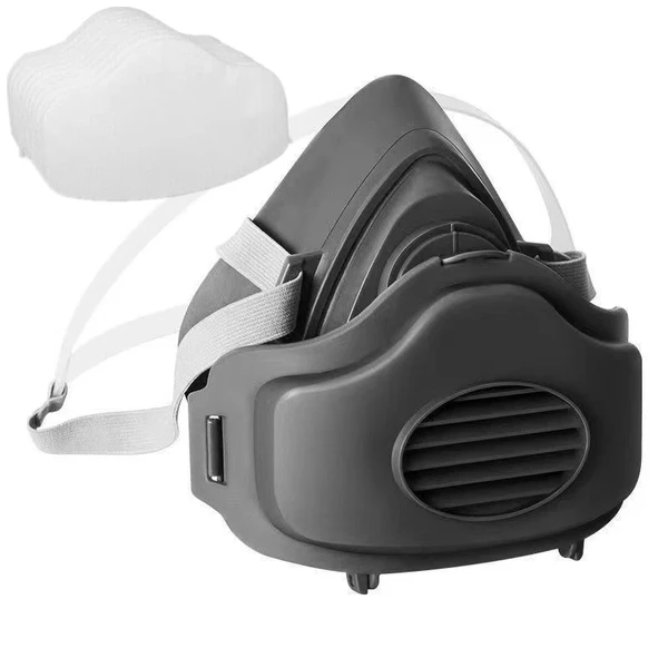 Premium Dust Respirator Mask With 10 Replaceable Filters For Industrial Protect