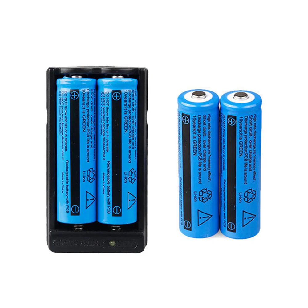 Battery 3000mAh 3.7V Rechargeable Li-ion Batteries For Torch Laser&Dual Charger — foto 6