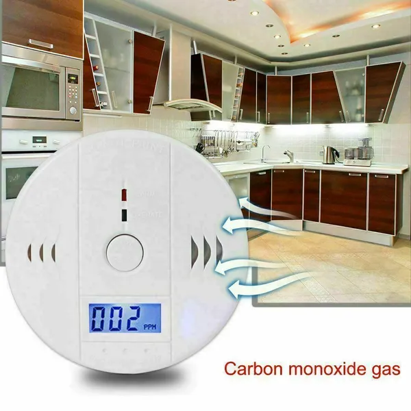 CO Detector Alarm LCD Combination CO Carbon Monoxide Gas Battery Warning Home