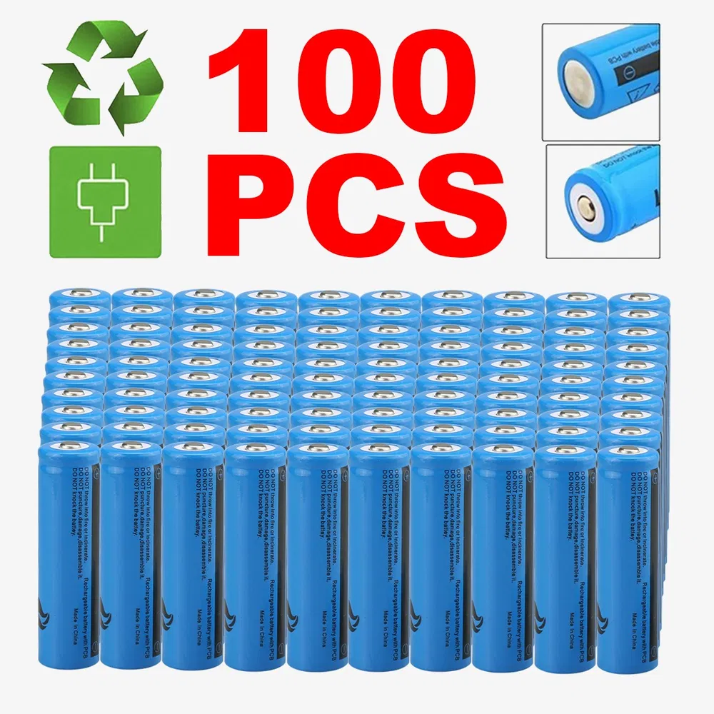 2PCS/4PCS/10PCS/50PCS/100PCS Rechargeable Battery 3000mAH 3.7V Li-ion BRC 11.1... 10