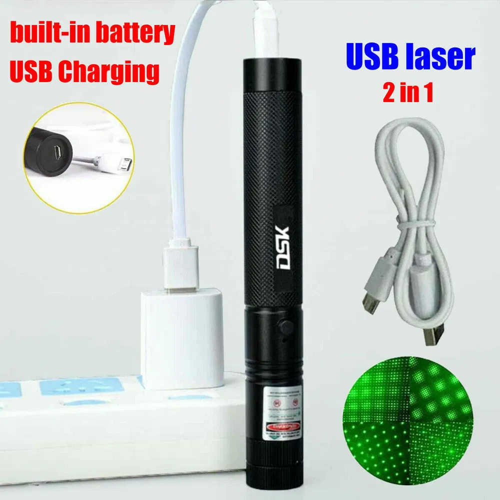 USB Laser 2in1 High Power 532nm Green Laser Pointer Pen Visible Beam Grande... 6