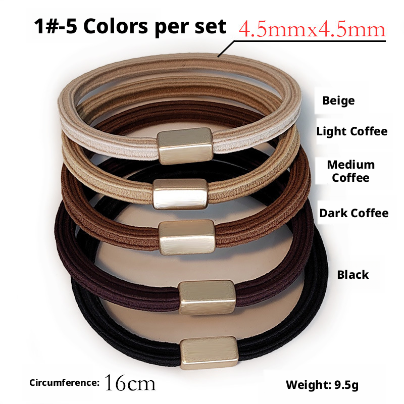 High elasticity hair cord-mixed color-nylon-5 pieces