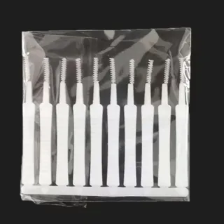 Shower hole cleaning brush-white-ABS-10 pcs