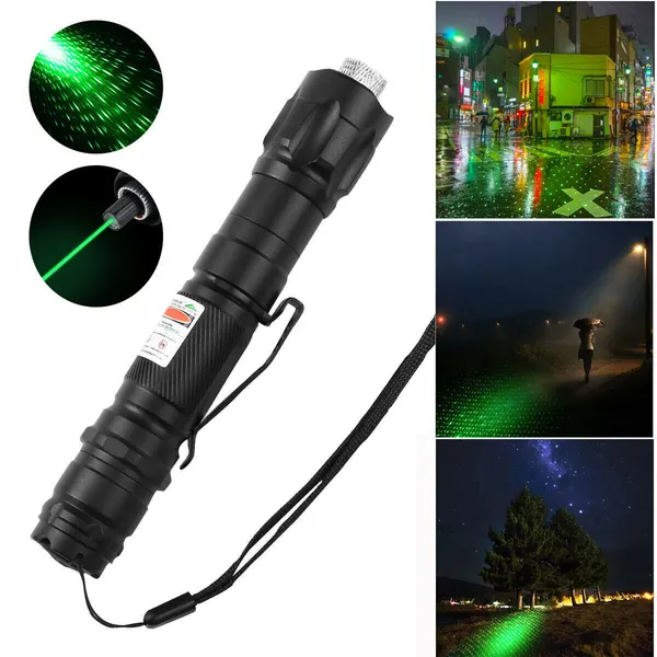 Green Laser Pointer Pen Astronomy Star Visible Beam Lazer+Battery+Charger