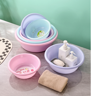 Household plastic basin-random color-diameter 23.5* height 8cm-PP-1 piece