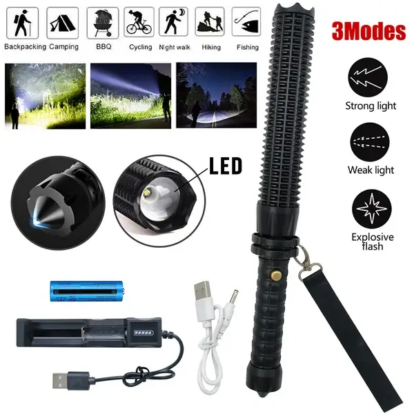 35000000LM Extrem Hell Taschenlampe Taktische Polizei Aufladbar LED Fackel AKKU