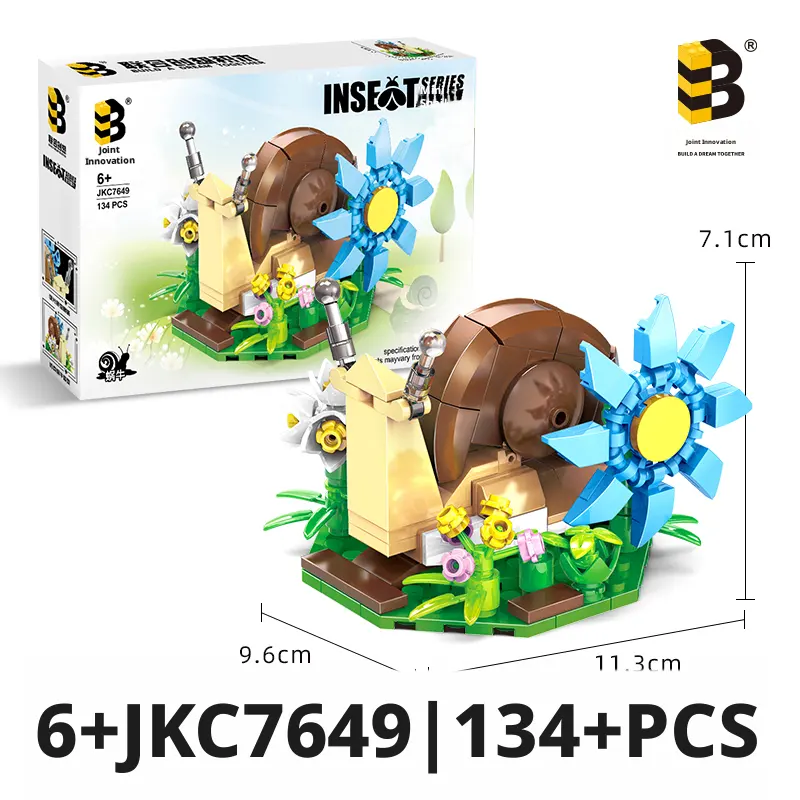 Insect assembly building blocks-snail style