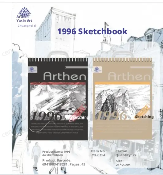 Coil Sketch Book-Random Color-A4-45 Sheets-1 Book