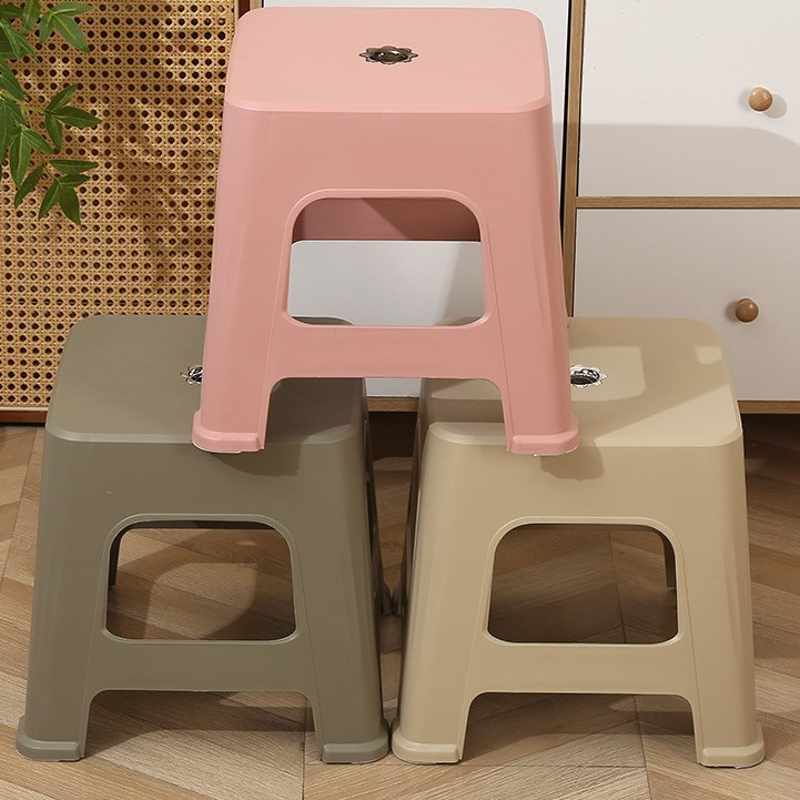 Sun flower hole square stool-random color-PP-1 piece