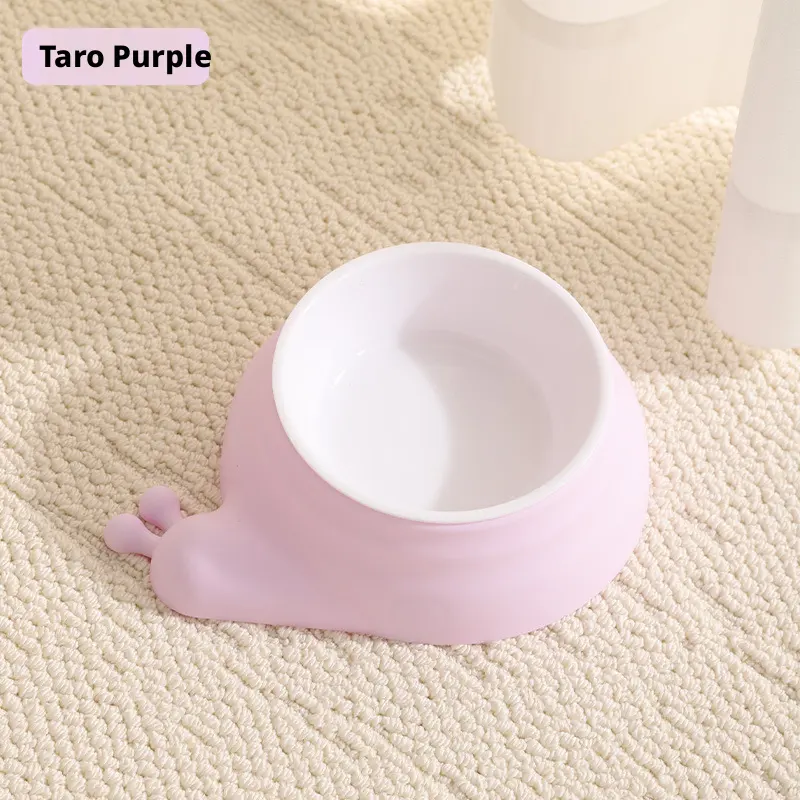 Snail pet drinking bowl-plastic model-pink purple