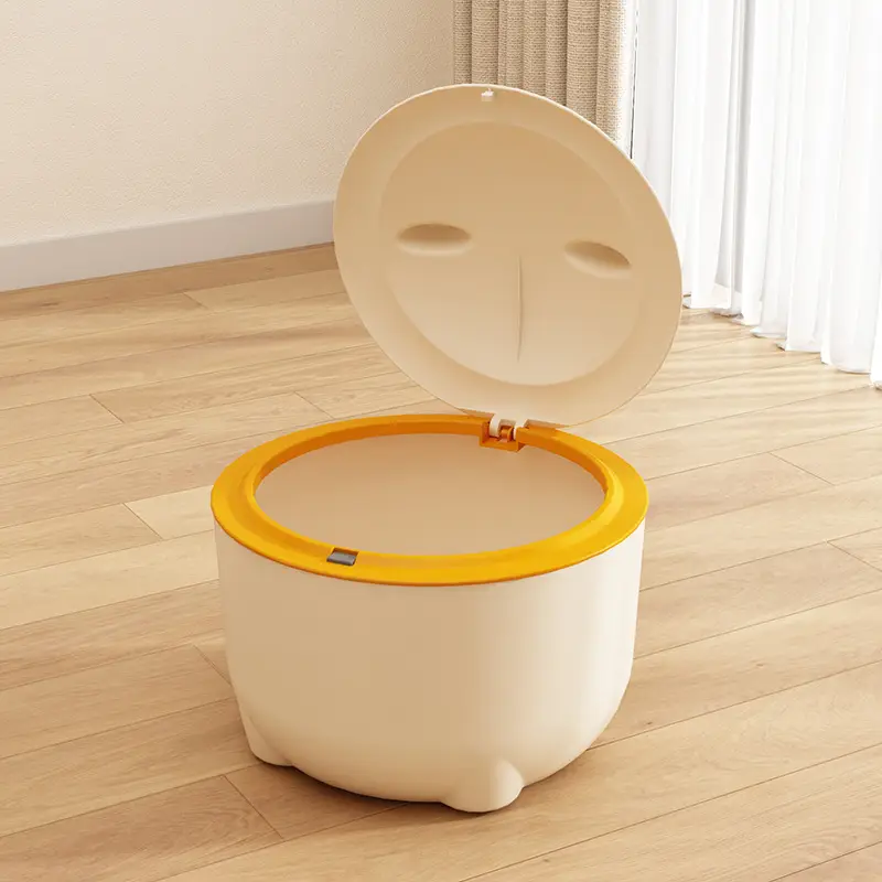 Pet trash bin-yellow-PP-1 pc