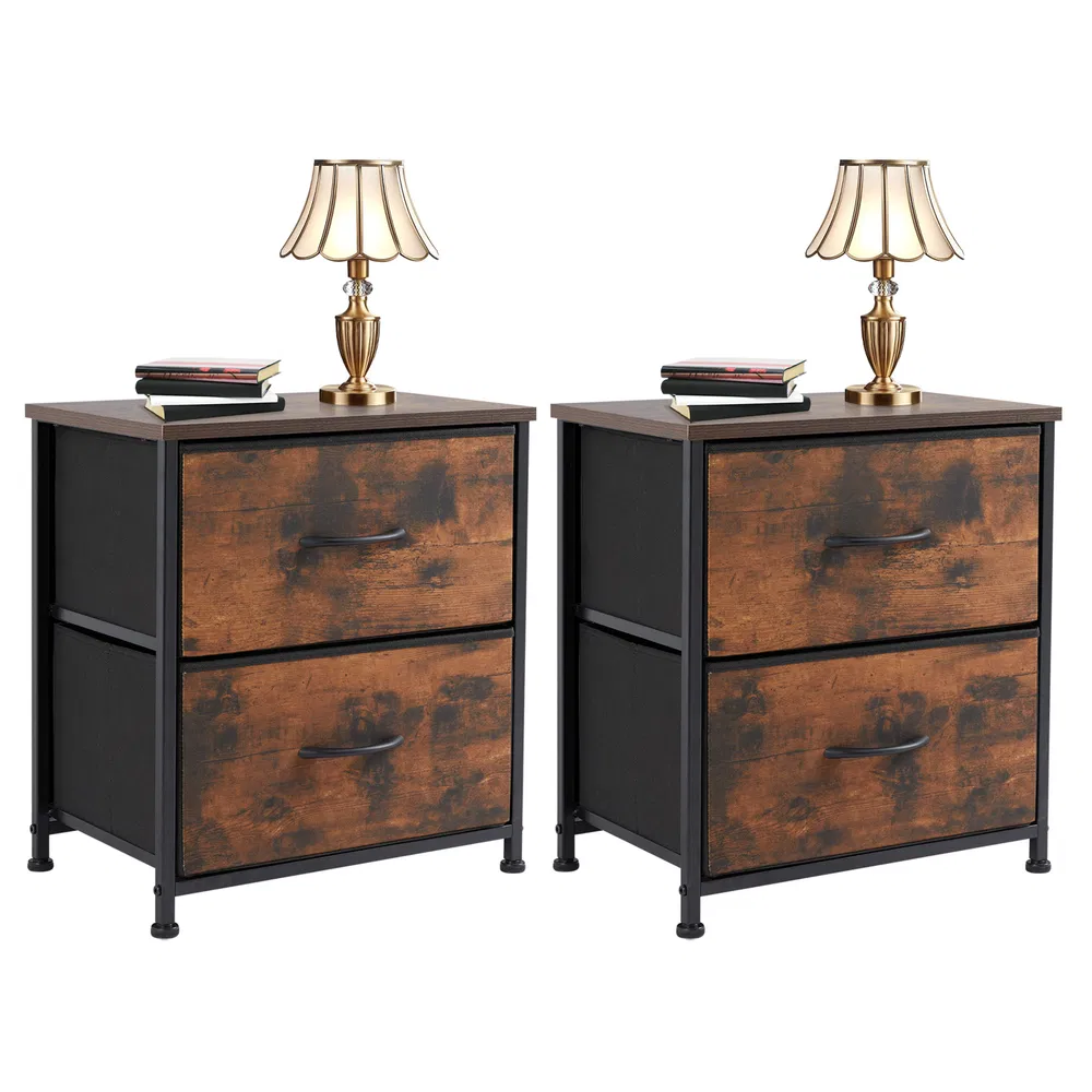 Living Room Cabinet Layers Set Of 2 Fabric Drawers Beside Nightstand Table Closet Chest Clothes Display Cabinet Of Furniture image 7