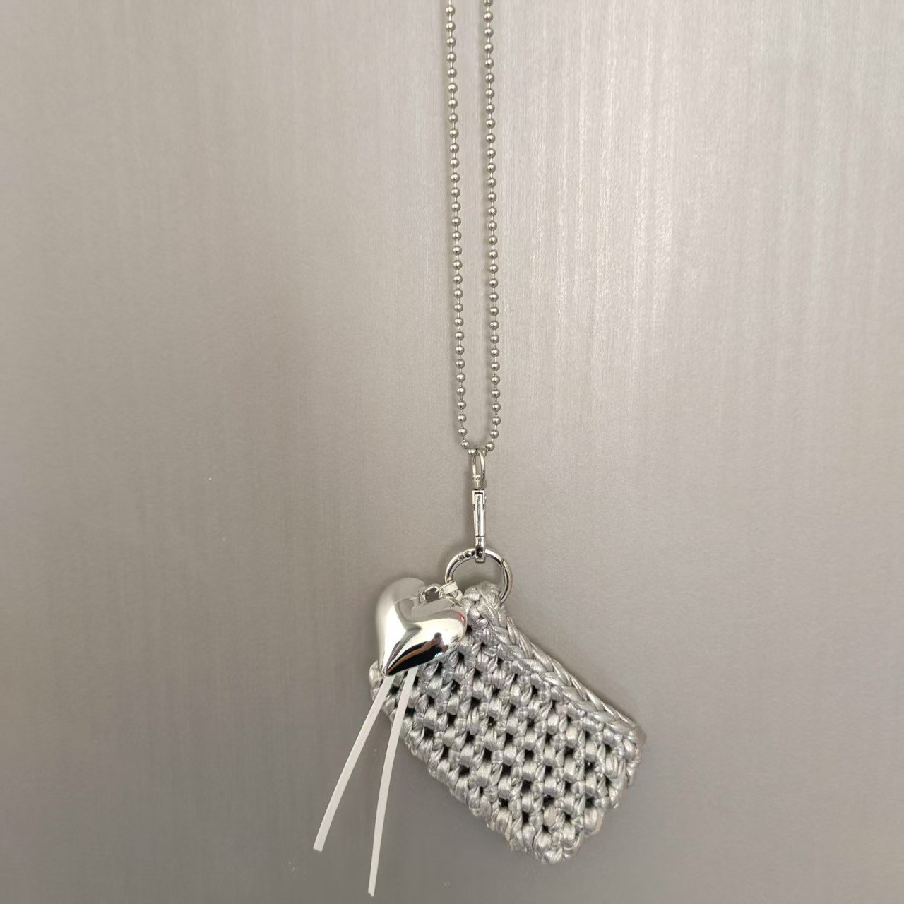 Woven headphone bag-silver gray-1 piece