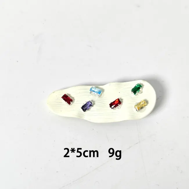 Flash diamond bangs clip-white
