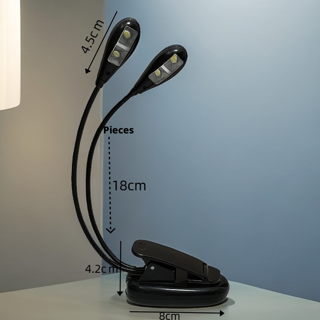 Musical score light-double pole 2 lights-black-ABS plastic-1 piec