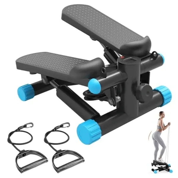 Mini Stepper With Resistance Bands, Portable Full Body