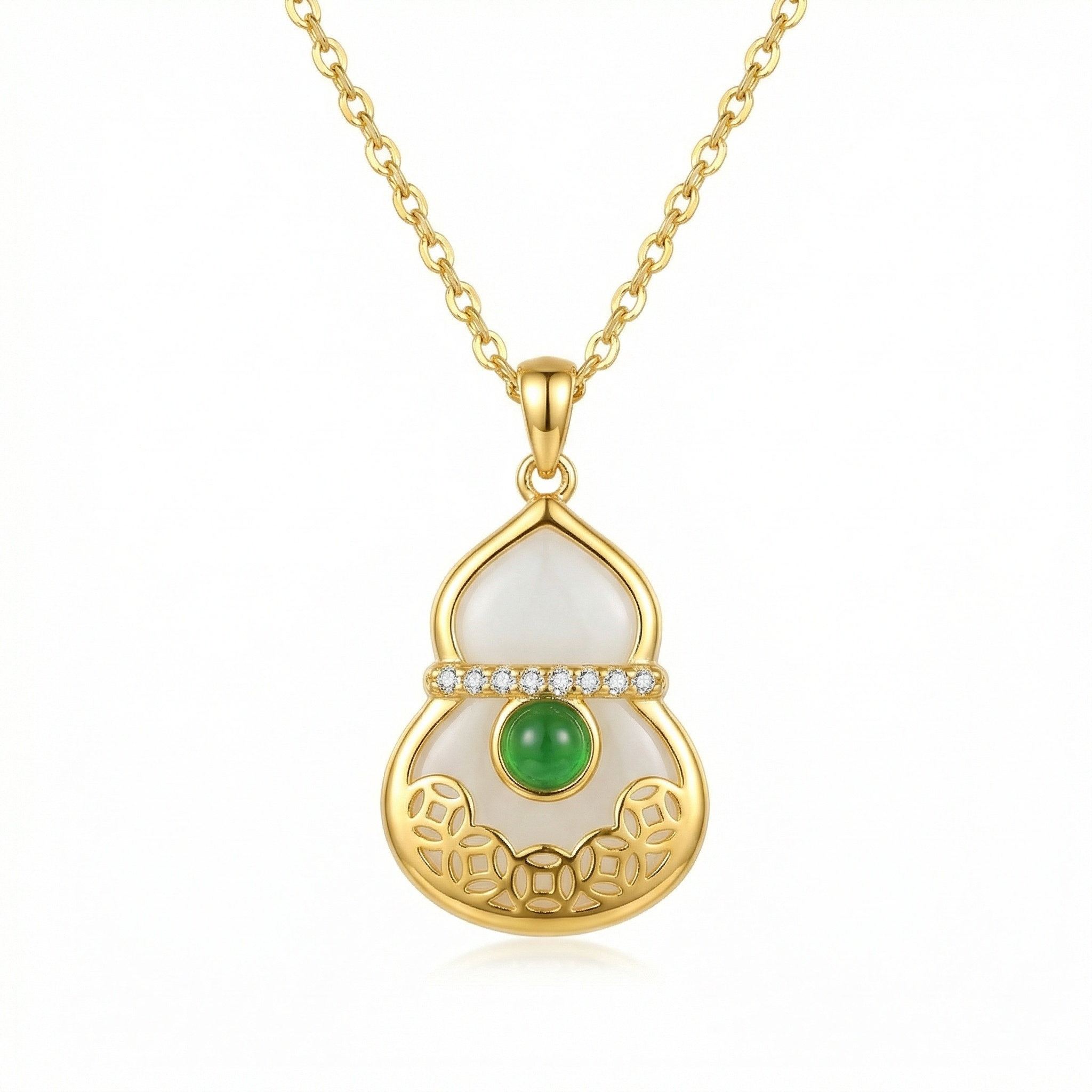Sterling Silver Gourd Necklace