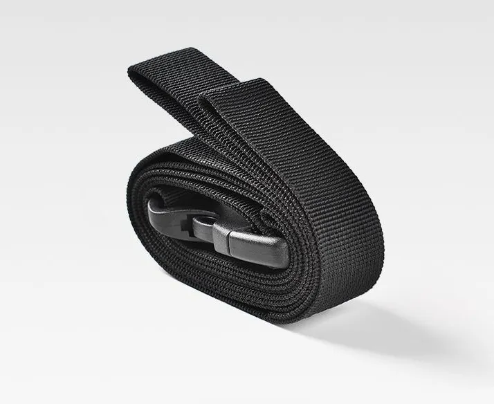 Luggage binding strap-Double safety buckle type-Black-Nylon-1 strip