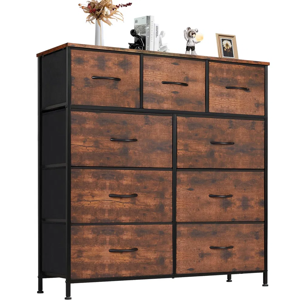 Dresser For Bedroom With 9 Fabric Storage Drawer Wardrobe Tall Chest Organizer... 7