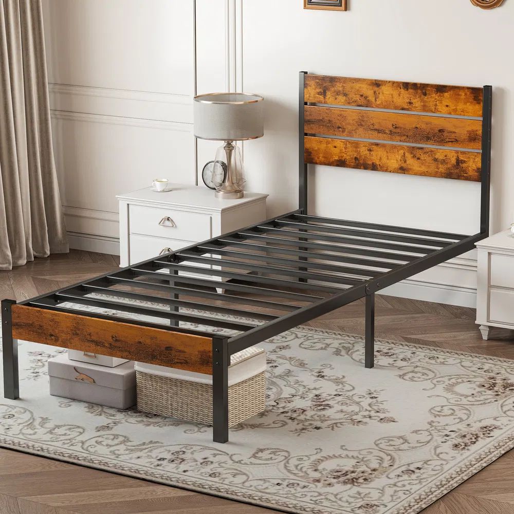 Metal Platform Bed Frame - Mattress Foundation With Headboard And And Footboard, No Box Spring Needed…