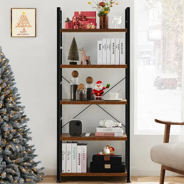 5 Tiers Bookshelf, Classically Modern Book Shelf