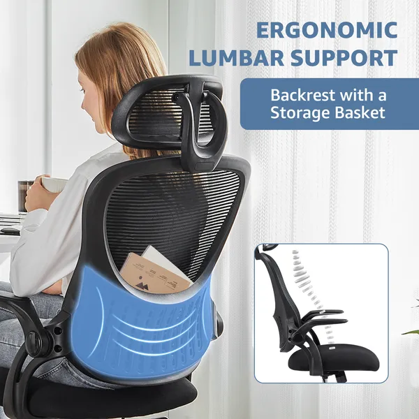 Ergonomic Office Computer Desk Chair, Mesh High Back Rolling Swivel Adjustable... 5