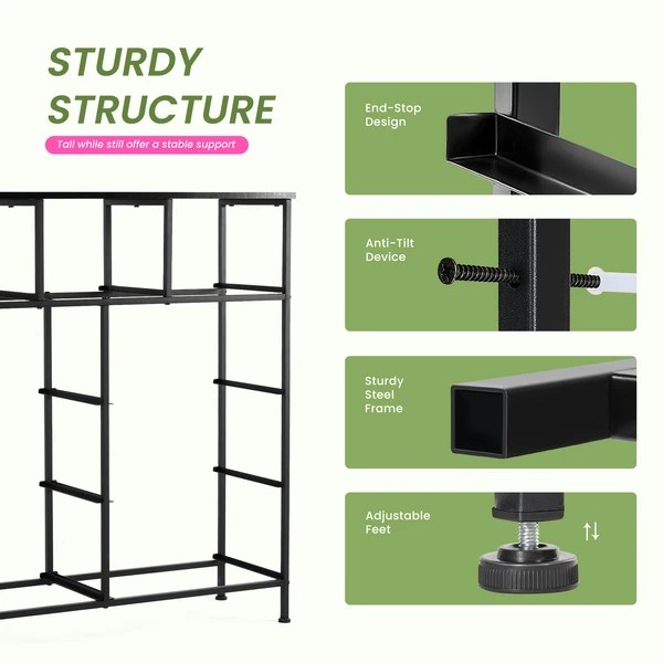 Dresser For Bedroom With 9 Fabric Storage Drawer Wardrobe Tall Chest Organizer... 3