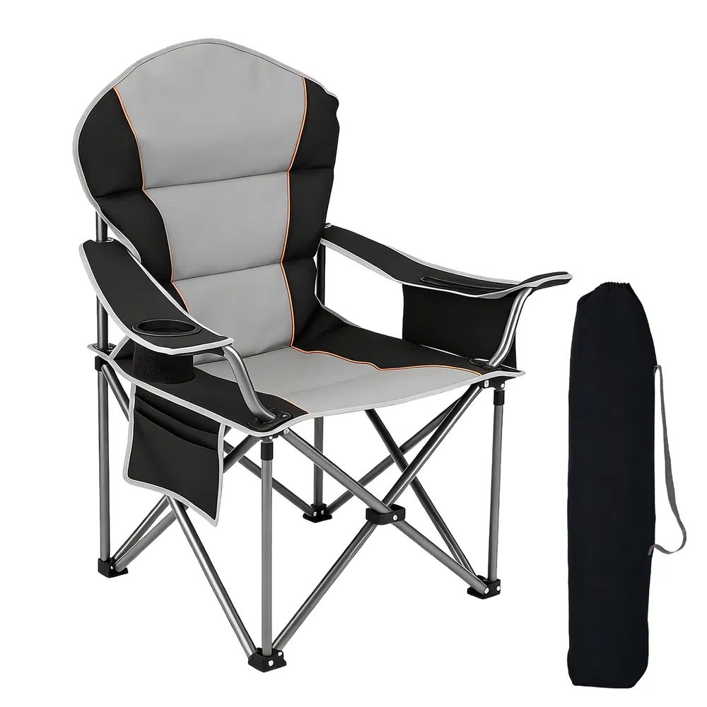 Oversized Camping Folding Chair, Heavy Duty Padded Chair With Cup Holder... 7