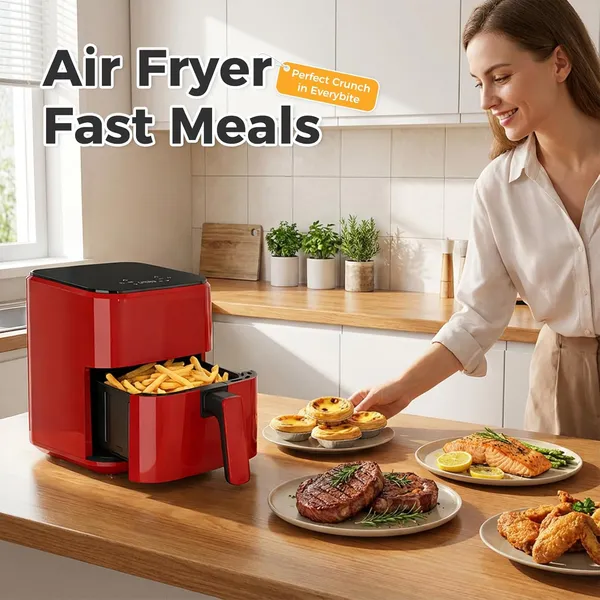 3.17 QT Digital Air Fryer, A Small Air Fryer With A PP Touch Panel, With A Maximum Temperature Of 400 Degrees Fahrenheit. — foto 6