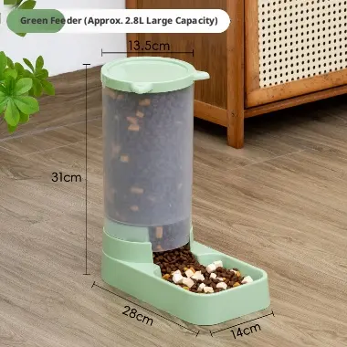 Automatic pet feeder-feeder model-light green-PP
