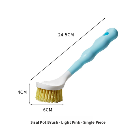 Long-handled pot brush-sky blue-1 piece