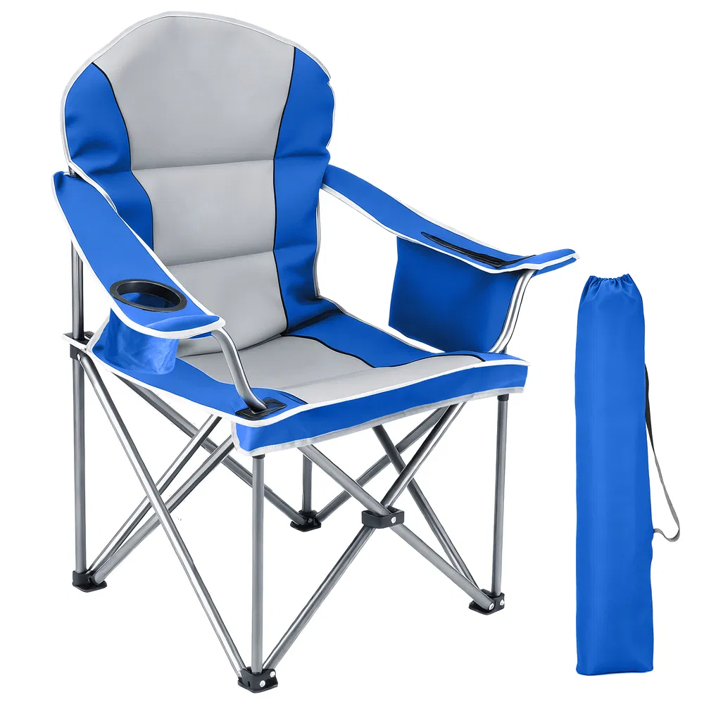 Oversized Camping Folding Chair, Heavy Duty Padded Chair With Cup Holder... 6