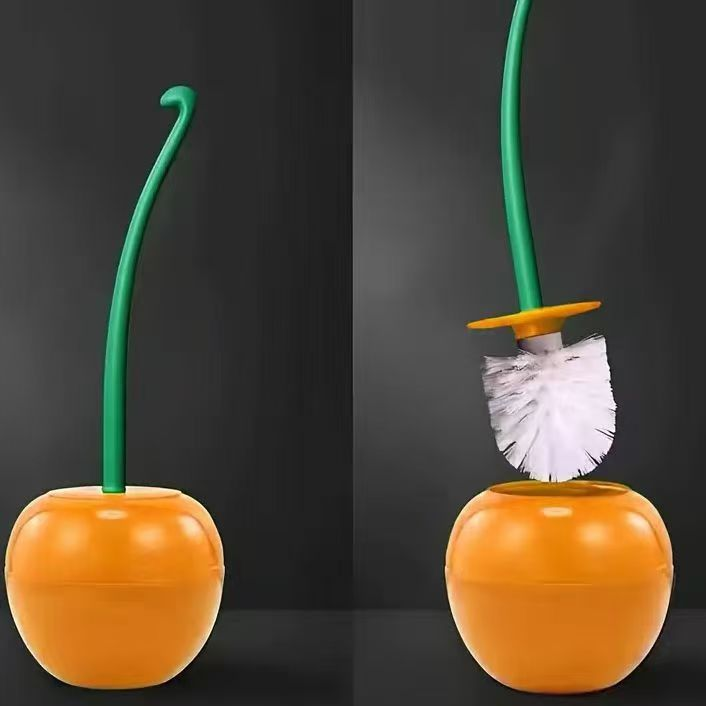 Cherry toilet brush-orange-13 * 13 *38cm-PP-1 piece