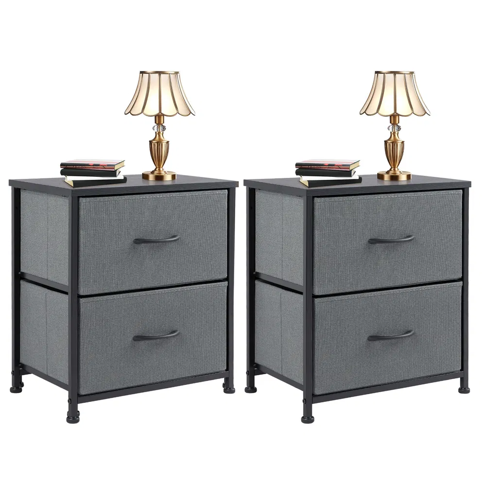 Living Room Cabinet Layers Set Of 2 Fabric Drawers Beside Nightstand Table Closet Chest Clothes Display Cabinet Of Furniture image 8