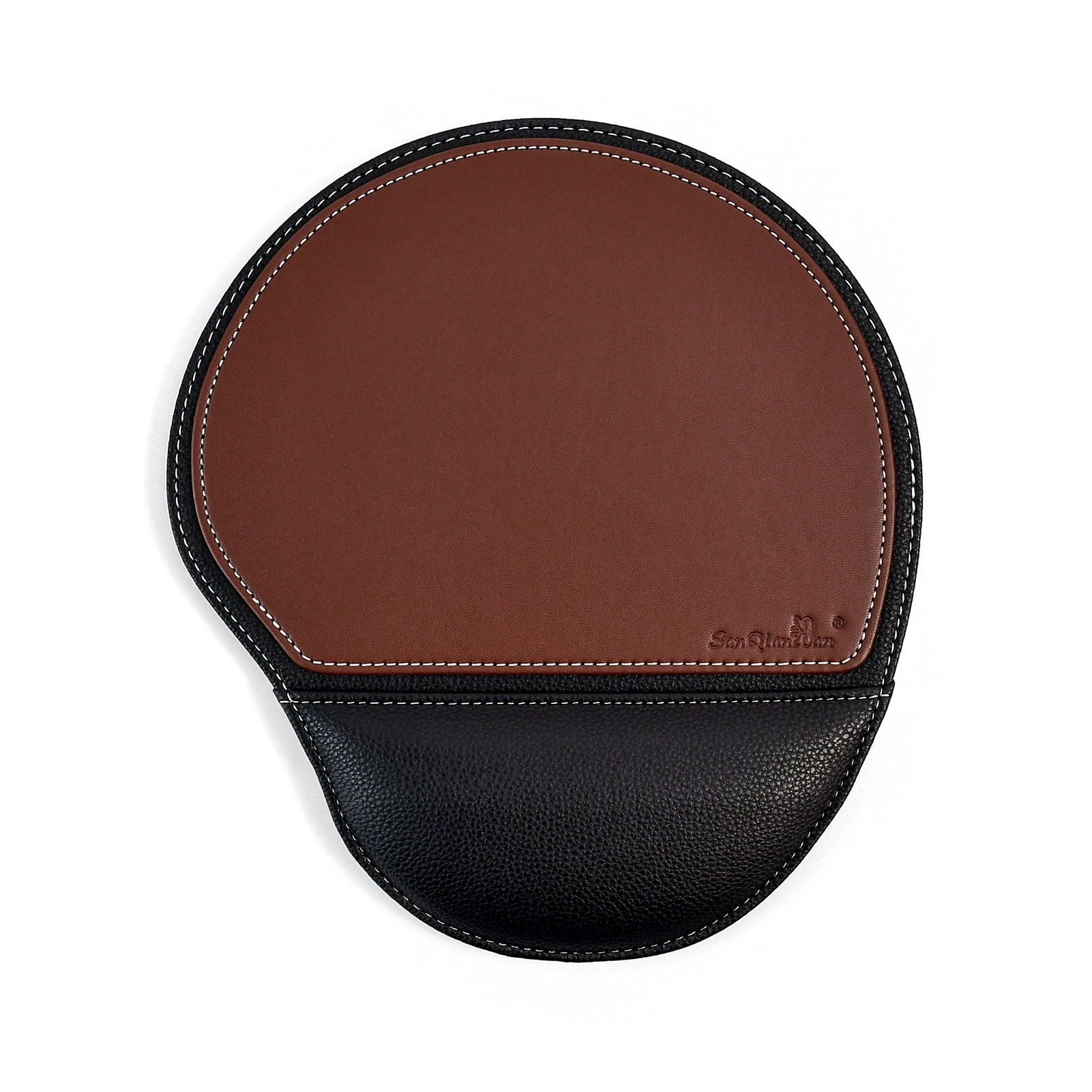 Wristband mouse pad-square all black-leather-1 piece 4