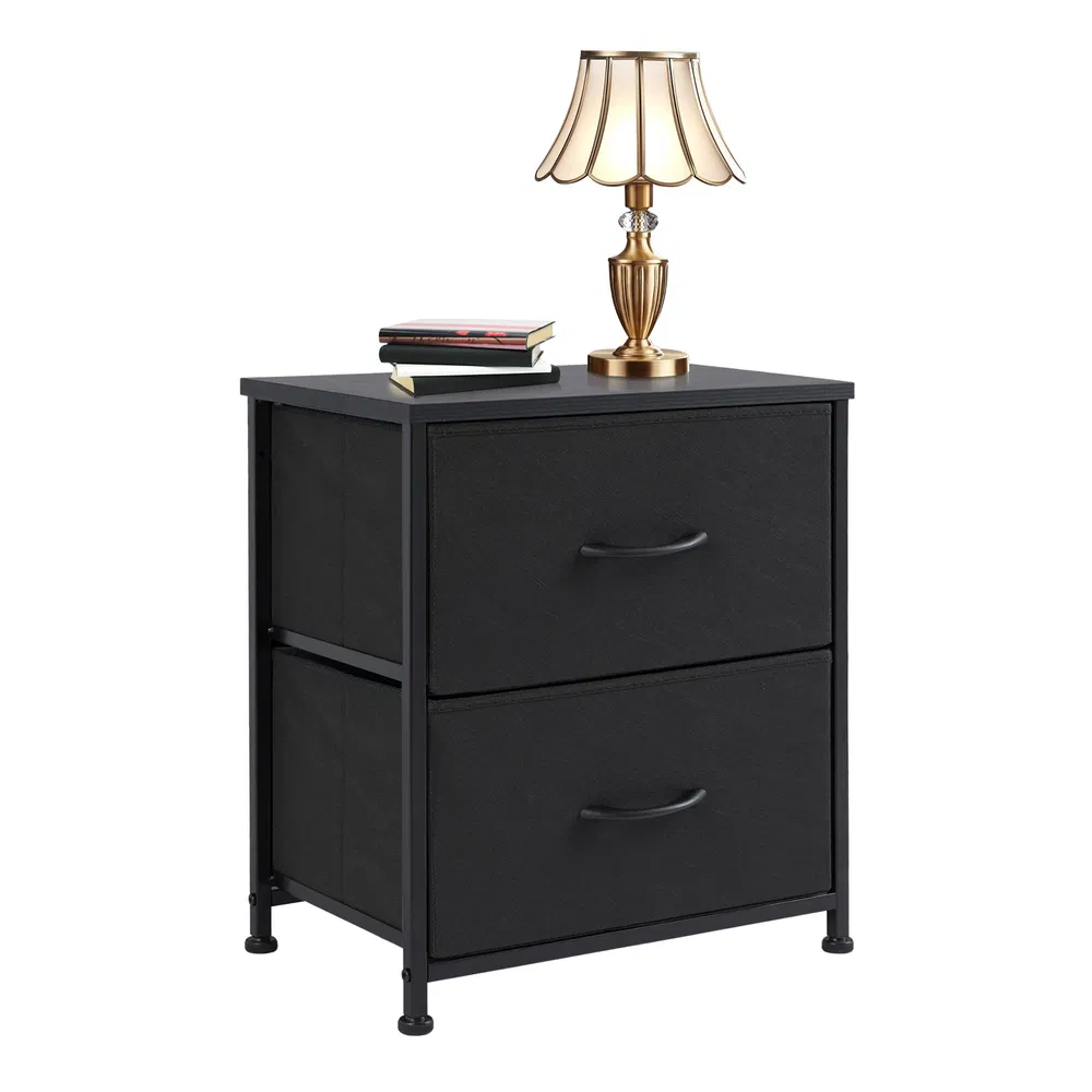 Living Room Cabinet Layers Set Of 2 Fabric Drawers Beside Nightstand Table Closet Chest Clothes Display Cabinet Of Furniture image 13