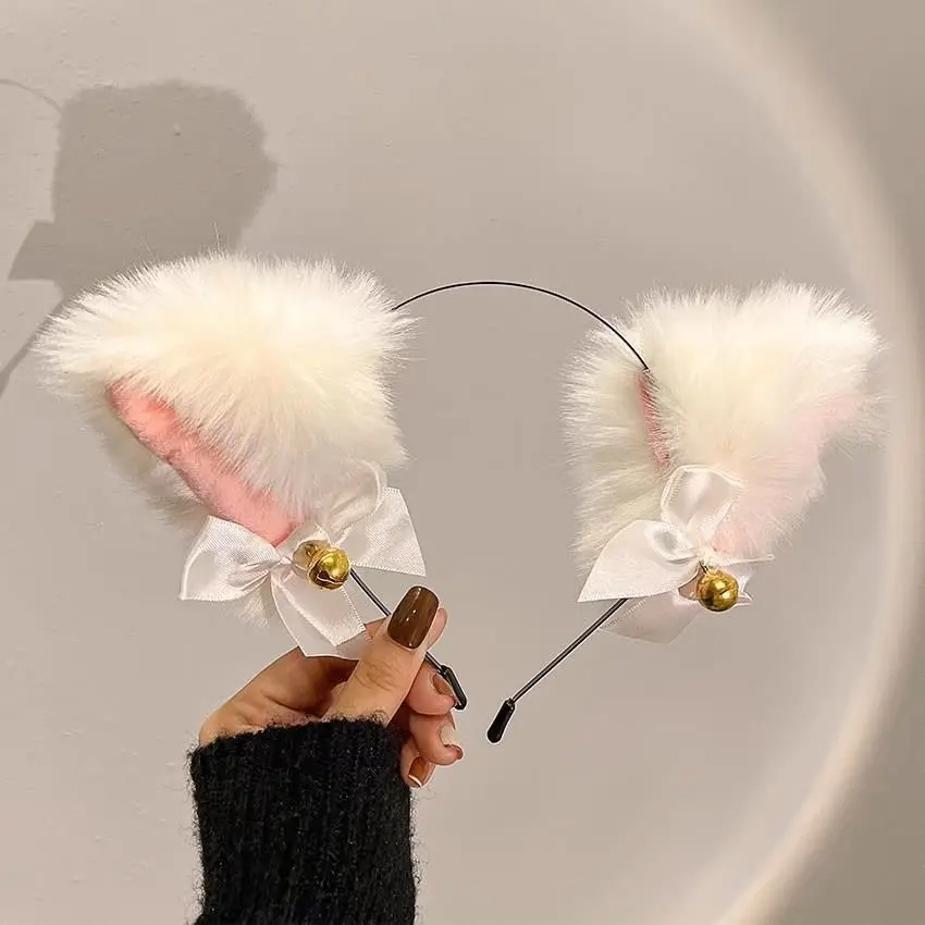 Cat ear headband-white