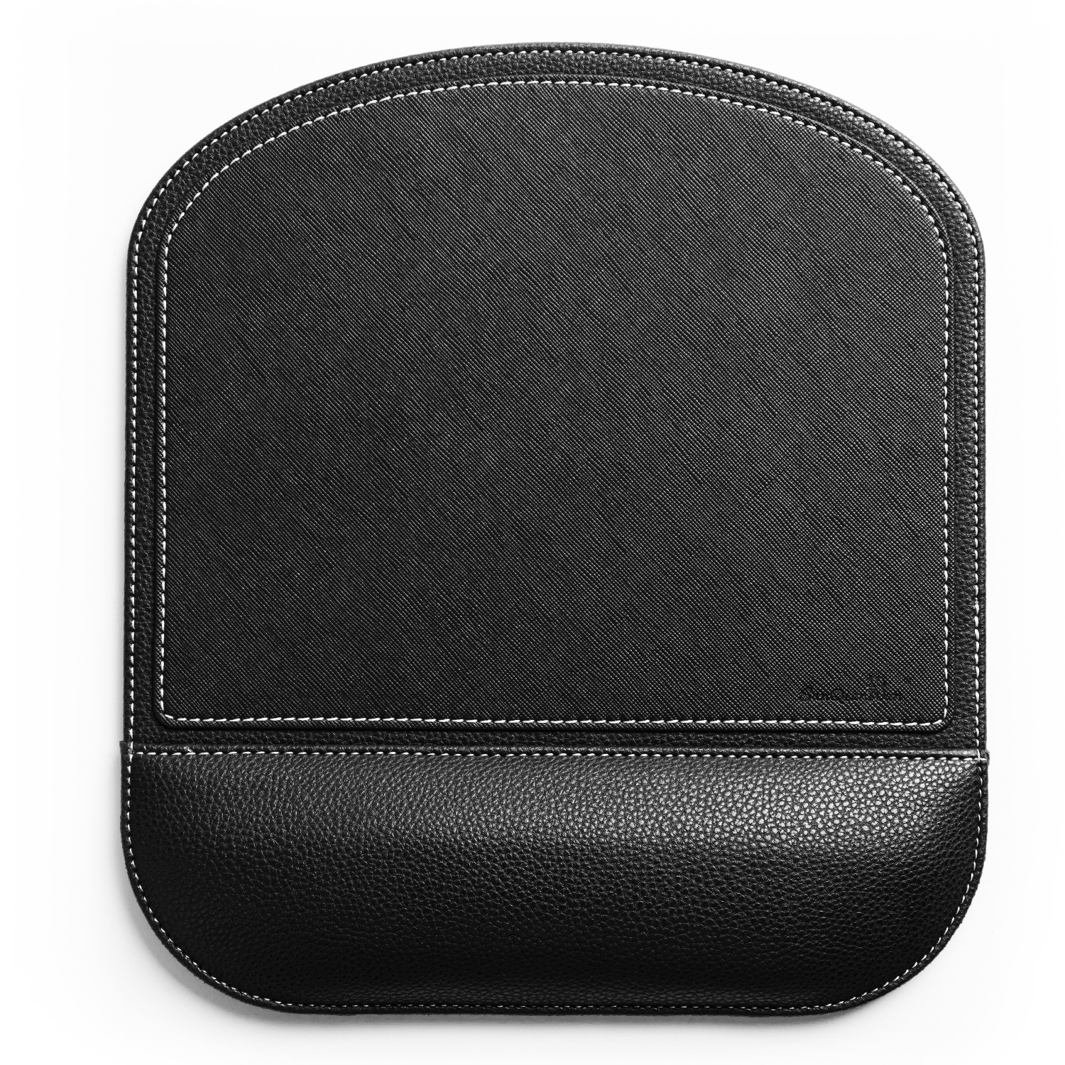 Wristband mouse pad-square all black-leather-1 piece