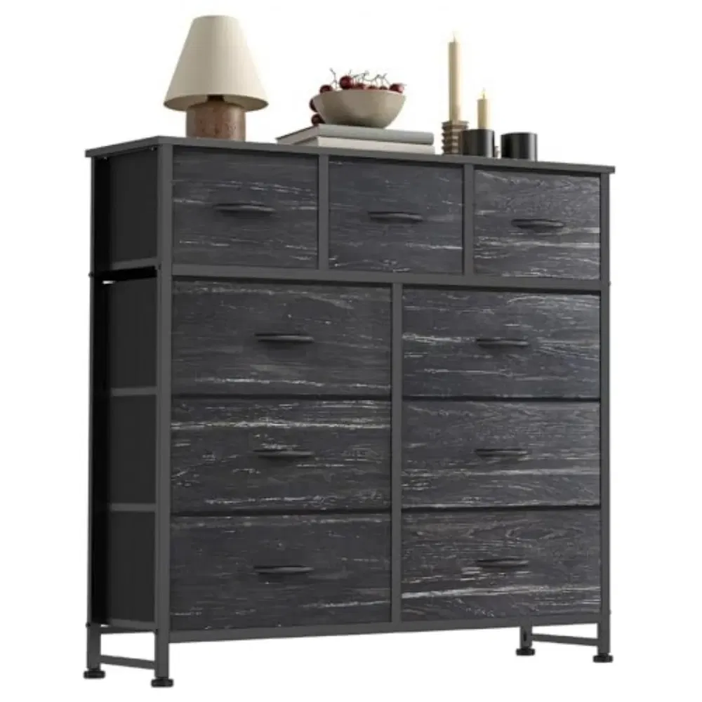 Dresser For Bedroom With 9 Fabric Storage Drawer Wardrobe Tall Chest Organizer... 7