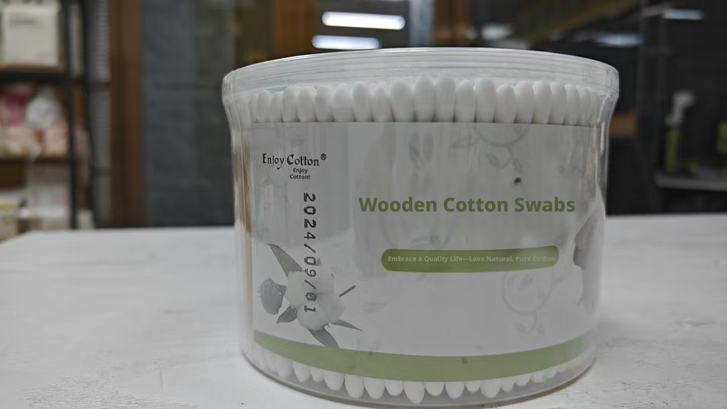 Wood stick cotton swab-white-500 pieces-1 box