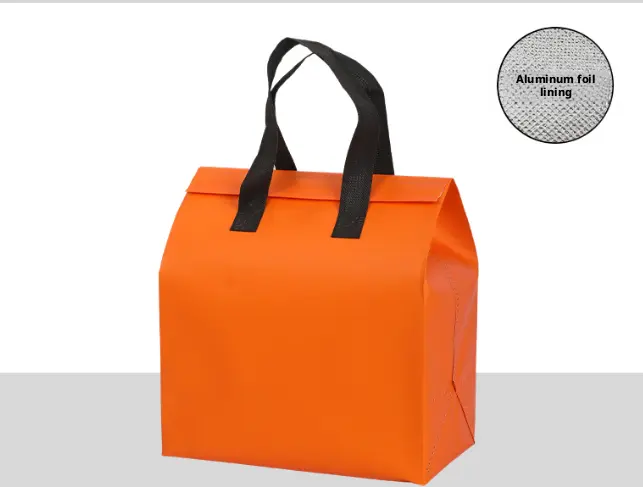 Thermal insulation takeout bag-25 * 20 *28.5cm-orange-non-woven