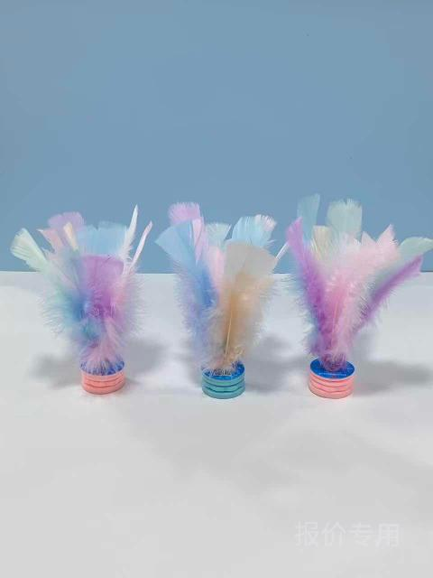 Super-elastic shuttlecock-flat version-macaron color feather-random color base-1 piece