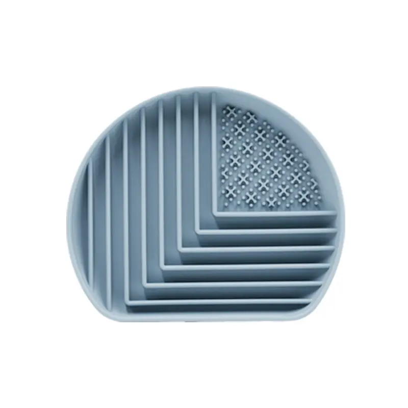 Pet silicone slow food bowl-blue