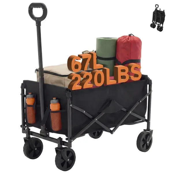 Foldable Trolley, With Wheels, Foldable, Large Capacity