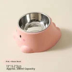Mengqu Pet Bowl Set-Feeder + Stainless Steel