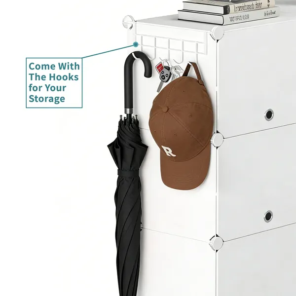 Shoe Rack Storage Cabinet, 8-layer Shoe Storage Cabinet With Door, Stackable And Detachable Shoe Storage Cabinet_voghion.com