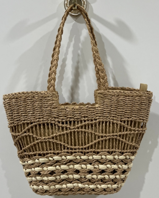 Hollowed-out fashion shoulder bag-Beige-Paper-40 * 11 *25cm-1 piece 2