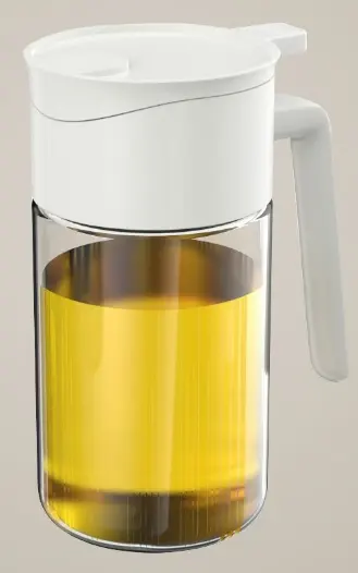 Oil pouring pot-500ml-apricot gray-glass