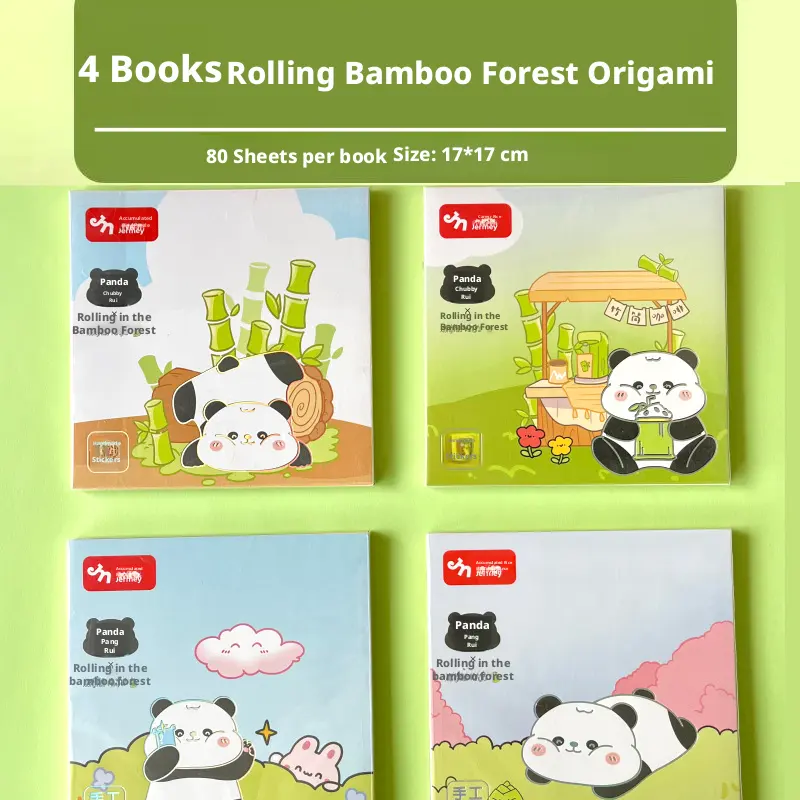 Handmade origami-Panda-Random Color-A4-80 Sheets-1 Book