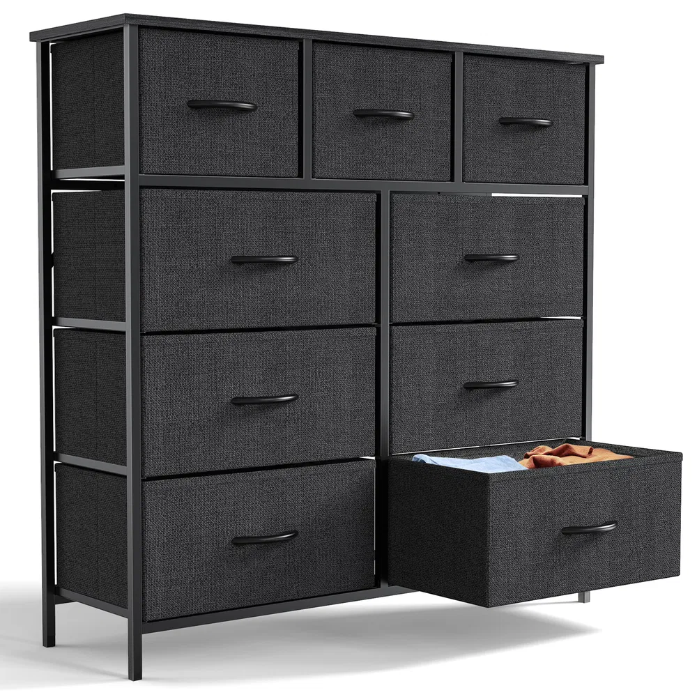 Dresser For Bedroom With 9 Fabric Storage Drawer Wardrobe Tall Chest Organizer... 6